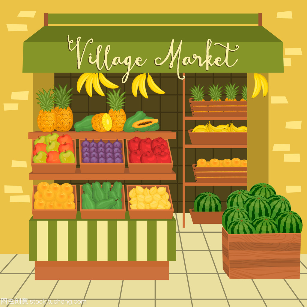 農民市場。街頭食品